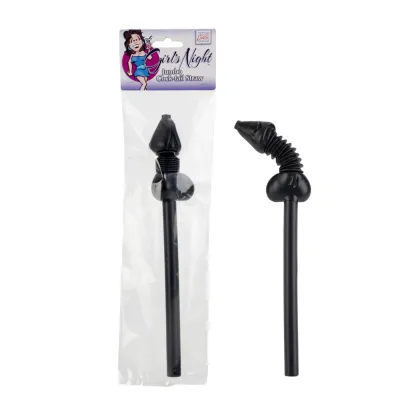 California Exotic Girl s Night Jumbo Cock Tail Straw Black