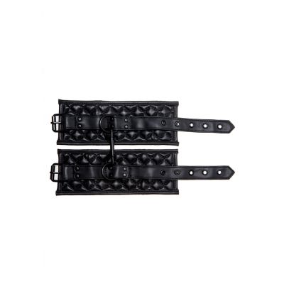 X Play quilted wrist cuffs Black Sexy bondage toys