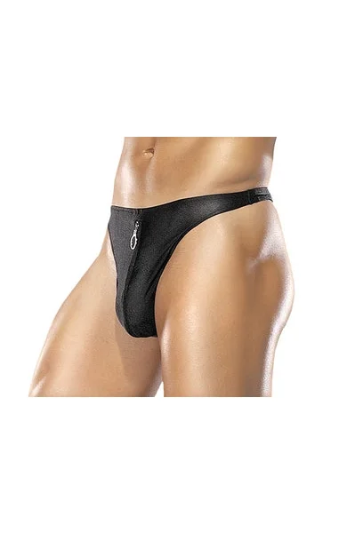Zipper Thong Black S/M