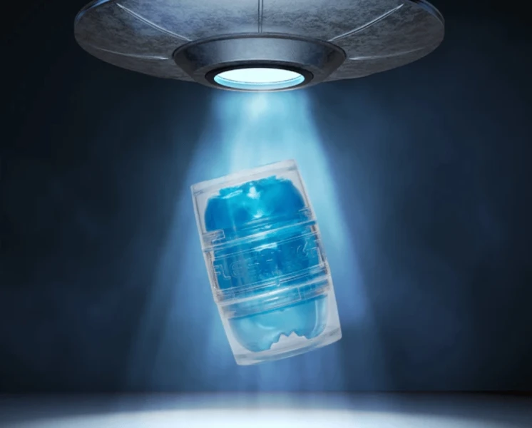 Fleshlight - Quickshot - Blue Alien - Metallic Mouth & Butt — image 6 of 9