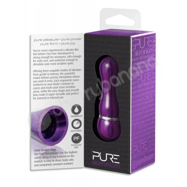 Pure Aluminium Small Purple Bullet Vibrator