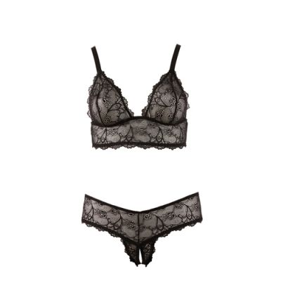 Bra and crotchless G string XL