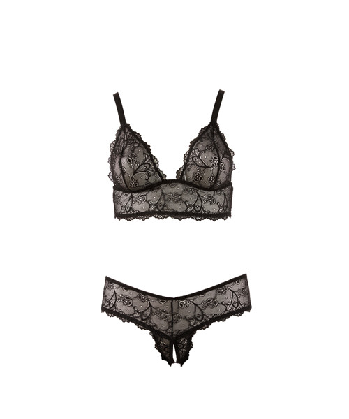 Bra and crotchless G-string - XL