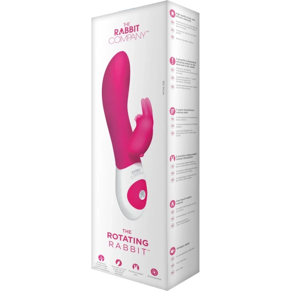 Rotating Rabbit Silicone Rechargeable Vibrator by The Rabbit Company - Pink