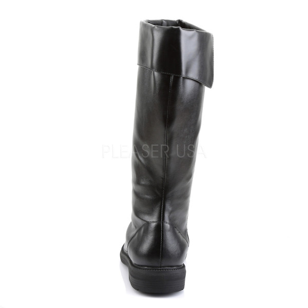 CAPTAIN-105 - BLK PU PIRATE BOOT