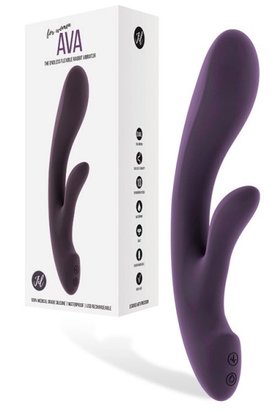 JÌL Ava 8.7" Flexible Silicone Rabbit Vibrator