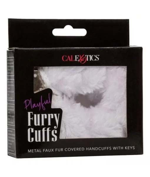 Playful Furry Cuffs - White