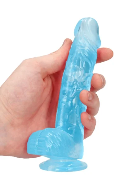 RealRock Crystal Clear - 6.7" Realistic Dildo with Balls & Suction Cup Base