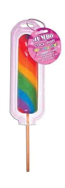 Jumbo Rainbow Cock Pops - Each