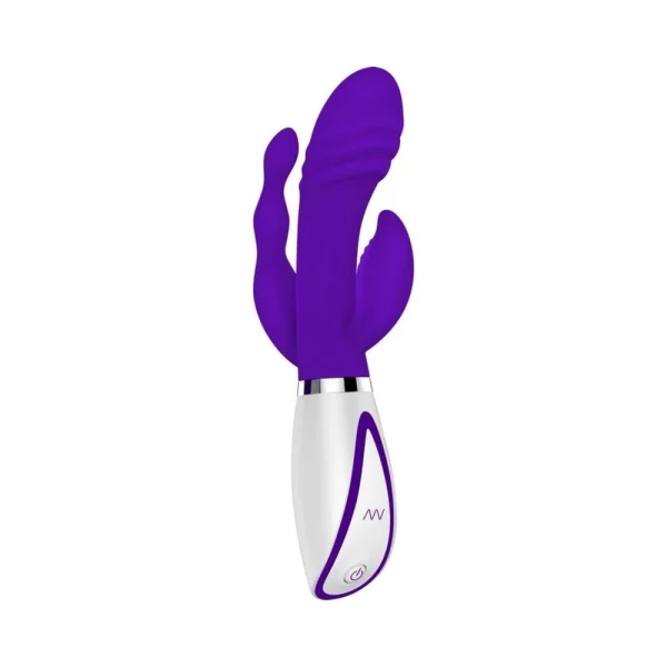 Evolved Disco Triple Play Purple Silicone Rechargeable — image 8 of 9