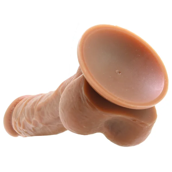Colours Dual Density 8 Inch Silicone Suction Cup Dildo - Caramel