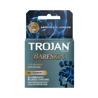 Condoms Trojan Bareskin Raw 3 pack