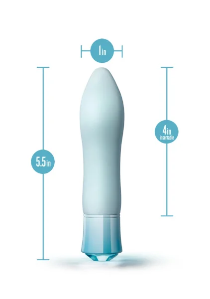 Oh My Gem Ardor Rechargeable Waterproof Silicone Warming Vibrator By Blush - Aquamarine