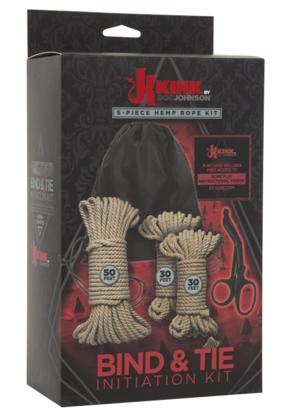 KINK - Bind & Tie Initiation Kit - 5 Piece Hemp Rope Kit