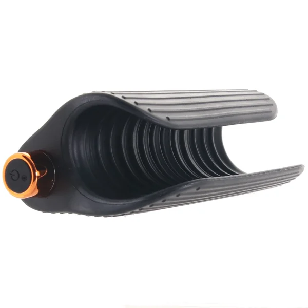 M Elite Platinum Wrapt Vibrating Rechargeable Silicone Penis Masturbator By Blush - Black