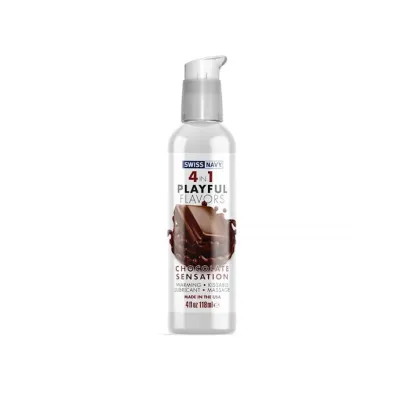 Swiss Navy 4 in 1 Playful Flavours Lubricant Chocolate Sensation 118ml 118ml