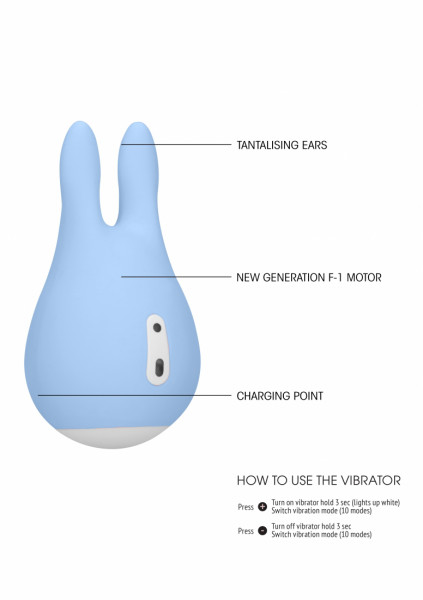 Clitoral Stimulator - Sugar Bunny - Blue - Best Silicone Sex Toys
