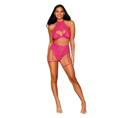 Bralette and Garter Panty One Size Peony