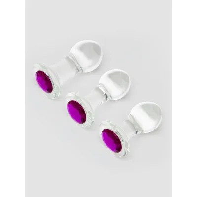 Glas Jewelled Glass Butt Plug Set 3 Piece