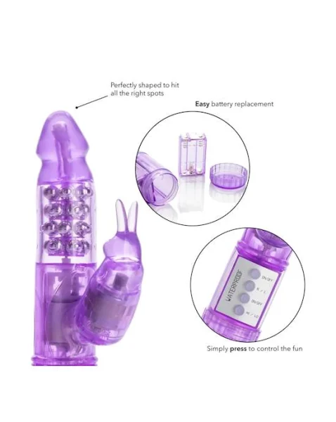 My First Jack Rabbit Vibrator - Purple - 9 Inch