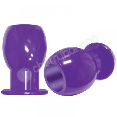 The 9 s Port Hole Large Purple Hollow Butt Plug