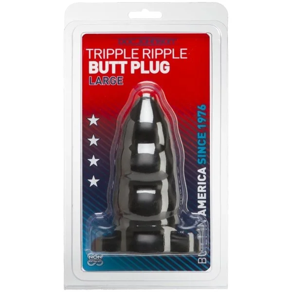 Triple Ripple Butt Plug - Large