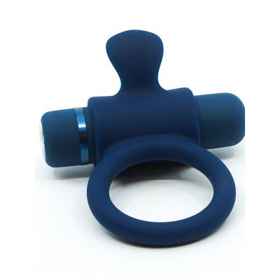 Nu Sensuelle Silicone Bullet Ring Navy Blue