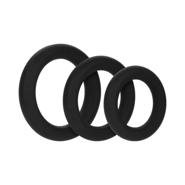 Cock Rings: Forto F-61: 3 Piece C-ring Set 100% Silicone