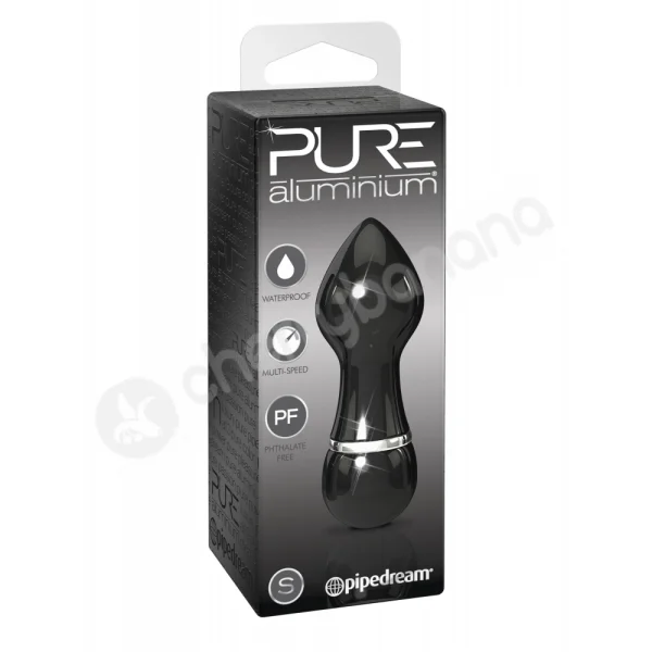 Pure Aluminium Small Black Bullet Vibrator