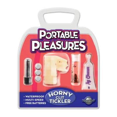 Portable Pleasures Horny Clit Tickler Bullet With Sleeve Waterproof Flesh