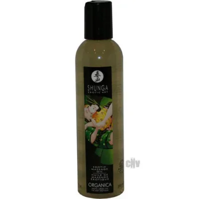 Shunga Organica Erotic Massage Oil Exotic Green Tea 8oz