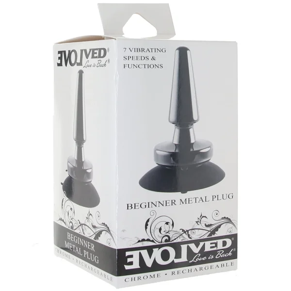 Beginner Metal Plug Rechargeable Vibrating Butt Plug By Evolved Novelties