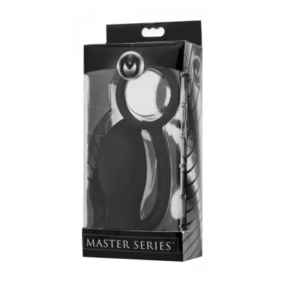 Bomber Vibrating Silicone Anal Plug With Cock Ring Black