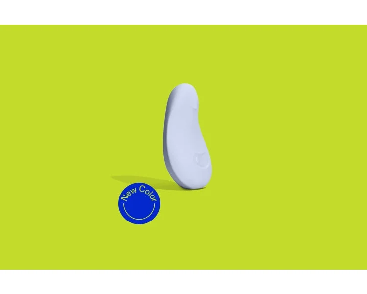 POM Silicone Rechargeable Flexible Waterproof Vibrator by Dame - Ice