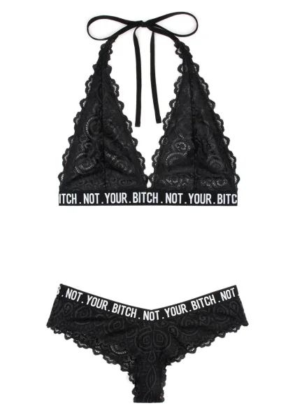 Not Your Bitch Bralette and Cheeky Panty Set — image 7 of 10
