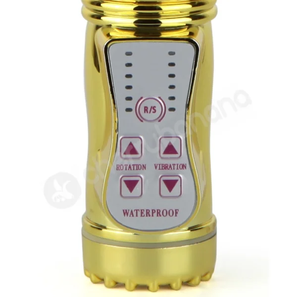 Cherry Banana Butterfly Lover Thrusting 42 Function Rechargeable Gold Vibrator