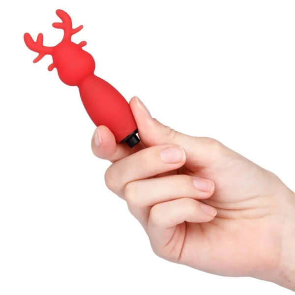 Bondara Get Sleighed Red Silicone Reindeer Bullet Vibrator — image 4 of 4