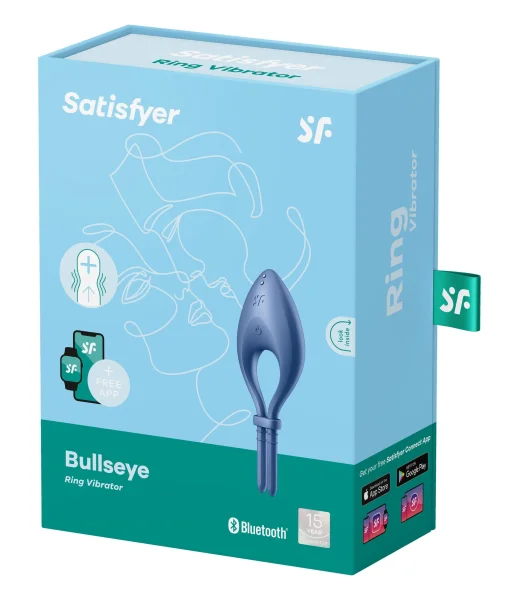 Satisfyer Bullseye Blue App Controlled Adjustable Vibrating Cockring