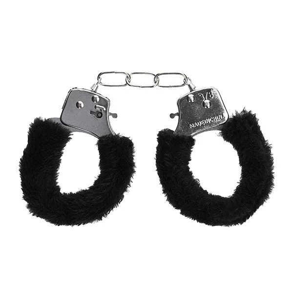 Ouch Pleasure Furry Metal Handcuffs