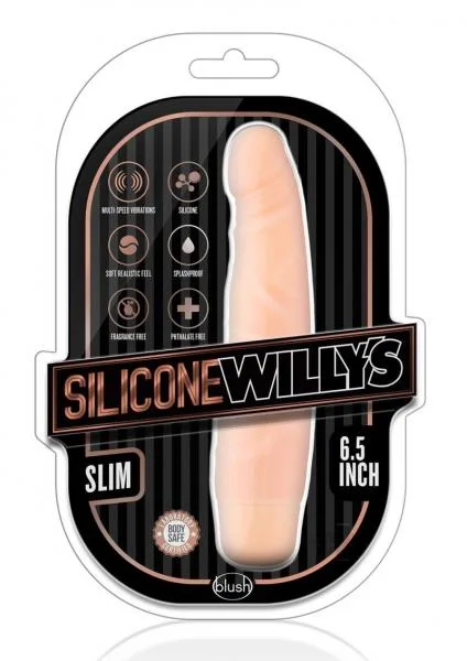 Silicone Willy's Slim 6.5 inches Vibrating Dildo Beige — image 7 of 8
