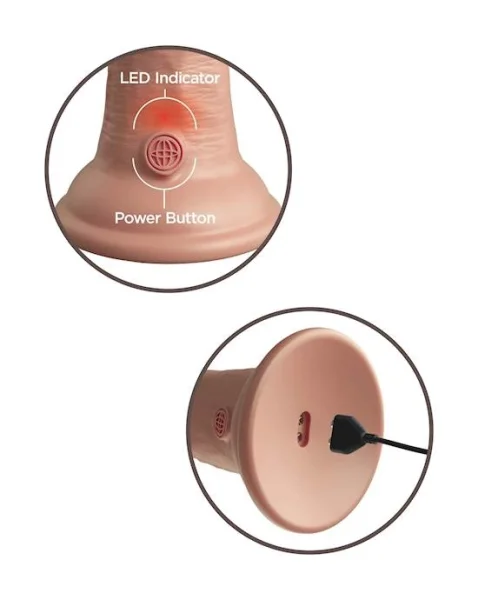 King Cock Elite Dual Density Vibe Silicone Dildo