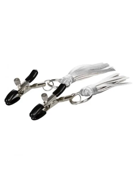 Nipple Play Playful Tassels Nipple Clamps - Silver