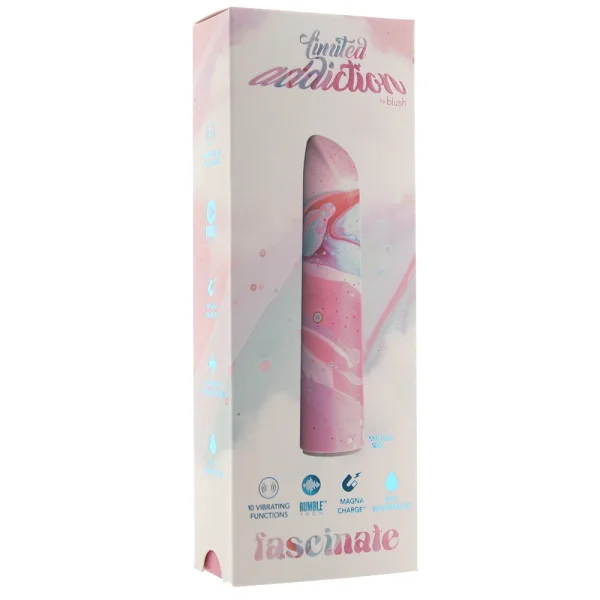 Limited Addiction Fascinate Rechargeable Waterproof Power Vibe By Blush - Peach
