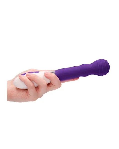 Alida Rechargeable Vibrator - Purple - 8 Inch