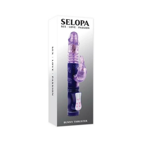 Rabbit Vibrators: Selopa Bunny Thruster Thrusting Rabbit Vibrator Purple