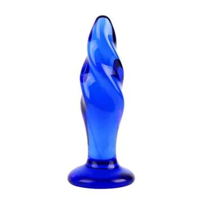 Lucent Twirl Glass Butt Plug