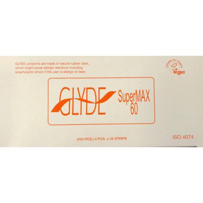 Glyde Condom SuperMax 60mm Bulk 100 s