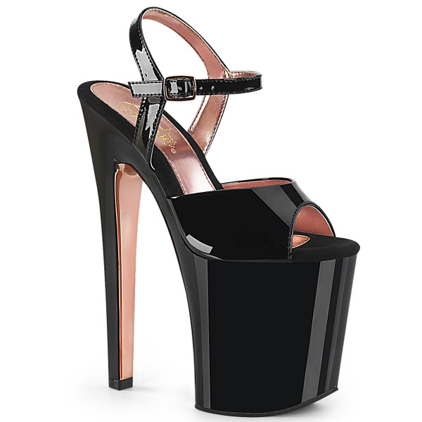 8 inches Heel, 4 inches PF Two Tone Ankle Strap Sandal