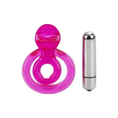 Dual Clit Flicker 8482 Silicone Cock Ring