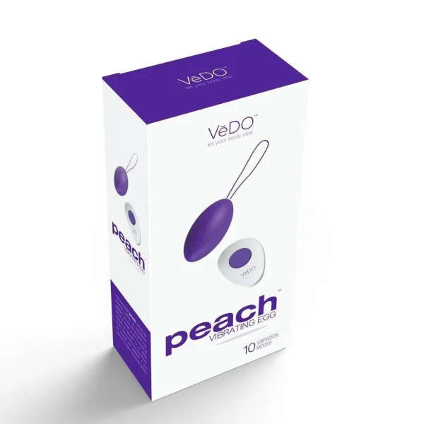 VeDO Peach Remote-Controlled Vibrating Egg - 'Into You Indigo'